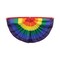 In the Breeze 3703 - 1.5' x 3' Rainbow Pleated Fan Bunting - Outdoor Rainbow Decoration
